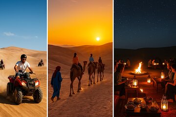 Premium Agafay Desert: Camel, Quad, Dinner & Fire Show 