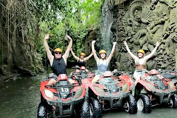 Bali ATV Ride Ubud Waterfall,RiceField,River,Kingkong-Temple cave