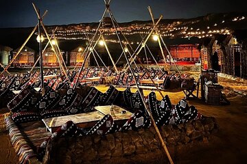 Desert Night Life in Bedouin Tent 