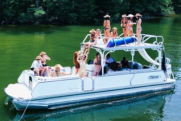 30ft Double Decker Slide Party Pontoon on Percy Priest - 16 max