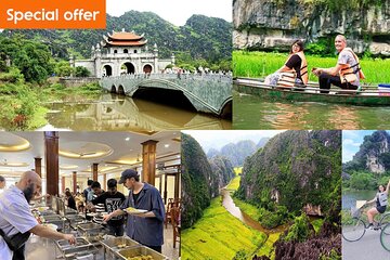 From Hanoi: Hoa Lu - Tam Coc boating - Cycling & Mua Cave visit
