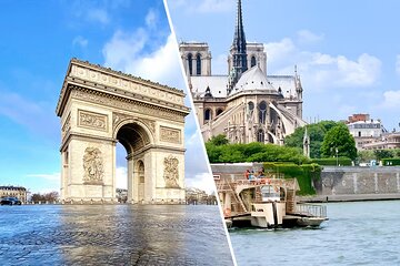 Arc de Triomphe Rooftop Access Scenic & Seine River Cruise Ticket