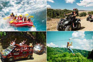 ( 4 in 1 ) Combo Rafting Quad & Jeep & Zipline : Köprülü Canyon
