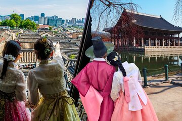 Seoul Highlight Walking Tour with Hanbok Experience 